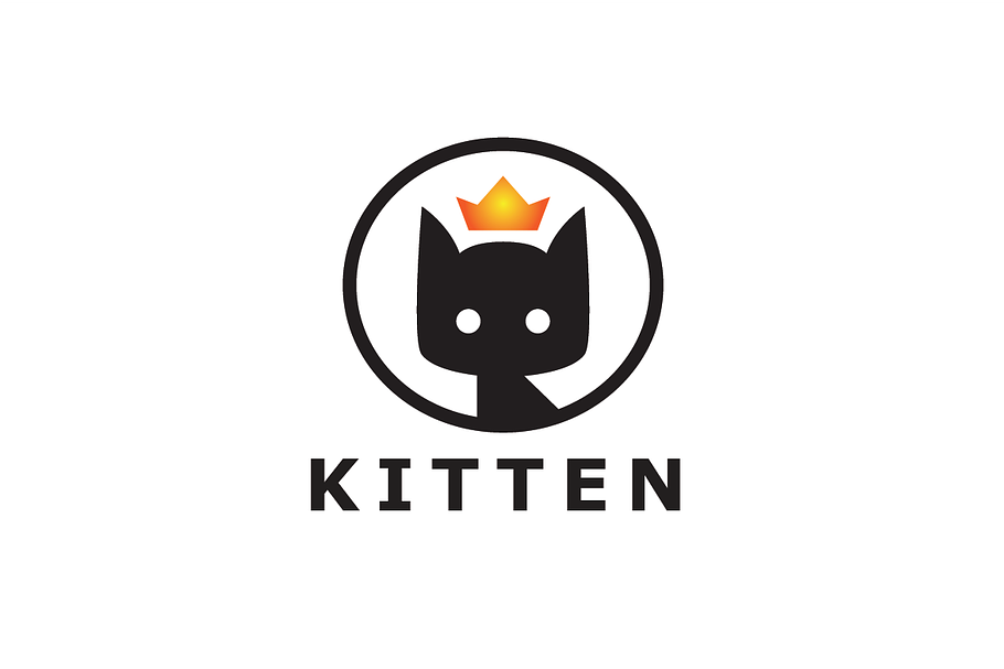 Black Cat King Logo Template in Logo Templates - product preview 8