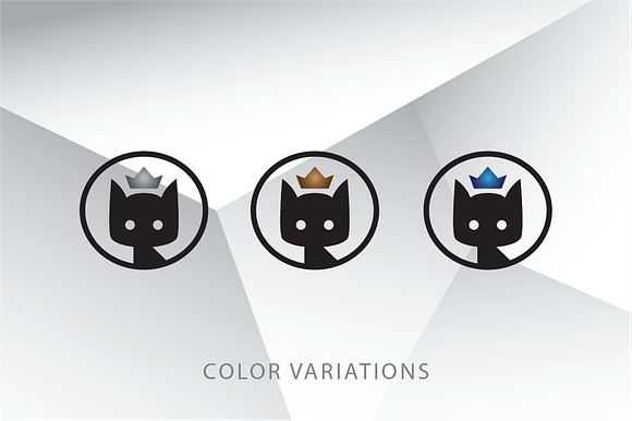Black Cat King Logo Template in Logo Templates - product preview 2