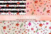 Floral patterns - watercolor paper
