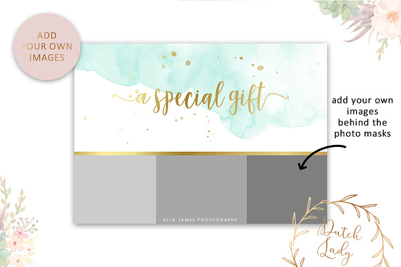 PSD Photo Gift Card Template #4 in Card Templates - product preview 2