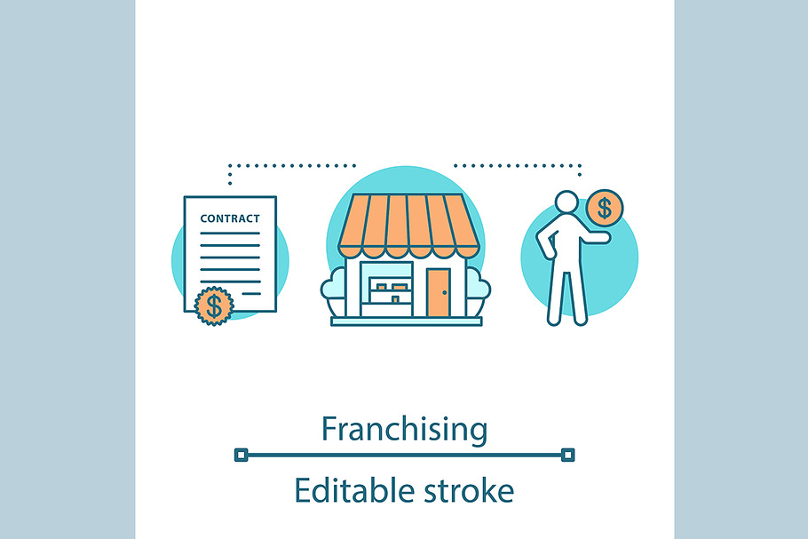 Franchising concept icon
