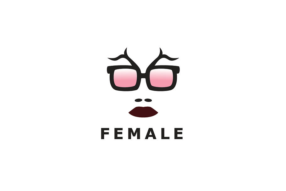 Woman Face with Sunglasses Logo in Logo Templates - product preview 8
