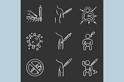 Vaccination and immunization icons