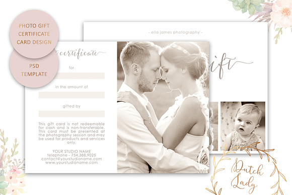 PSD Photo Gift Card Template #8 in Card Templates - product preview 1