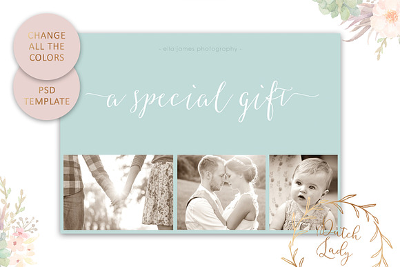 PSD Photo Gift Card Template #8 in Card Templates - product preview 3