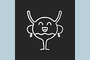 Happy urinary bladder emoji icon