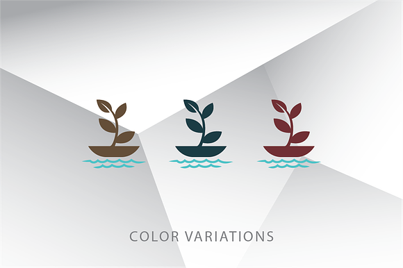 Leaf Boat Logo Template in Logo Templates - product preview 2