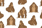 Set of Gorillas and Pattern