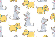 Set of Dogs and Pattern