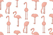 Set of Flamingos and Pattern