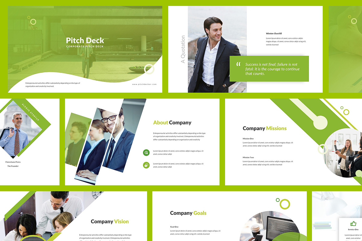 Minimal Corporate Pitch Deck PowerPoint Template
