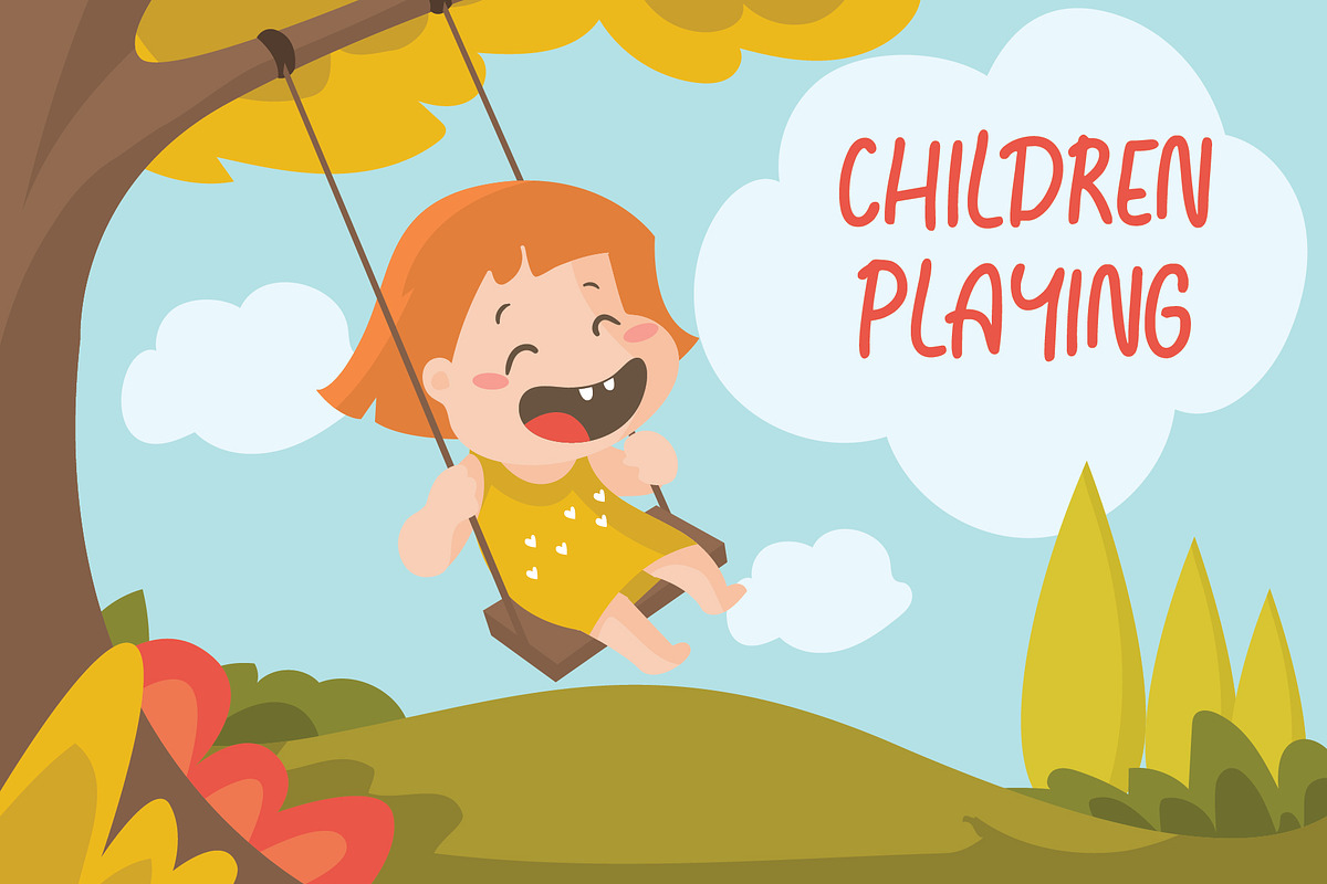 CHILDREN PLAY - Vector Illustration in Illustrations - product preview 8