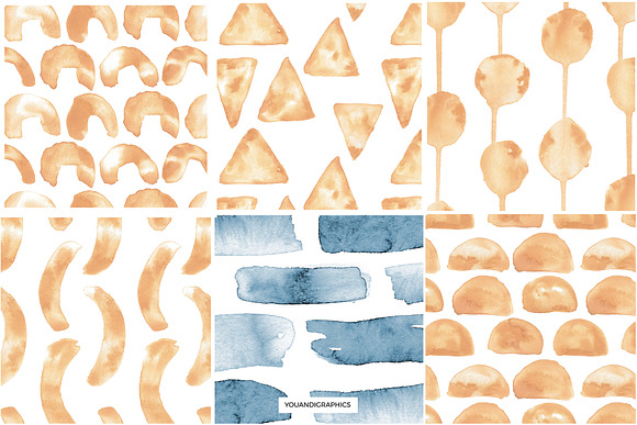 Abstract Watercolor Patterns in Patterns - product preview 9