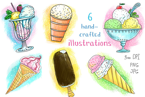 Ice Cream - 6 illustrations+ in Illustrations - product preview 1