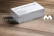 Letterpress Business Card Block