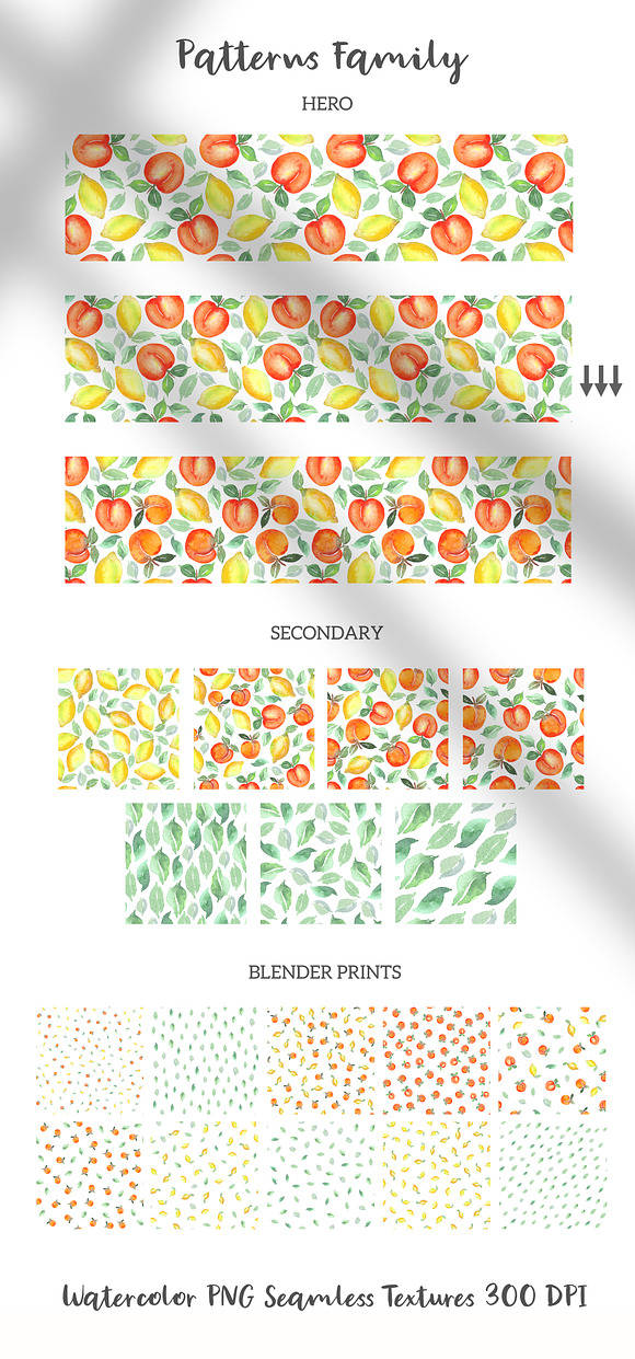 Peaches and Lemons Patterns Family in Patterns - product preview 4