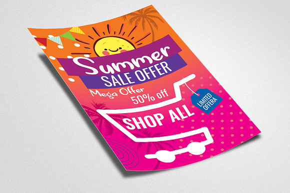 Summer Sale Offer Flyer Template in Flyer Templates - product preview 1