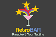 Retro Bar Logo Template
