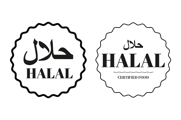 Halal Food Arabic translation sign s