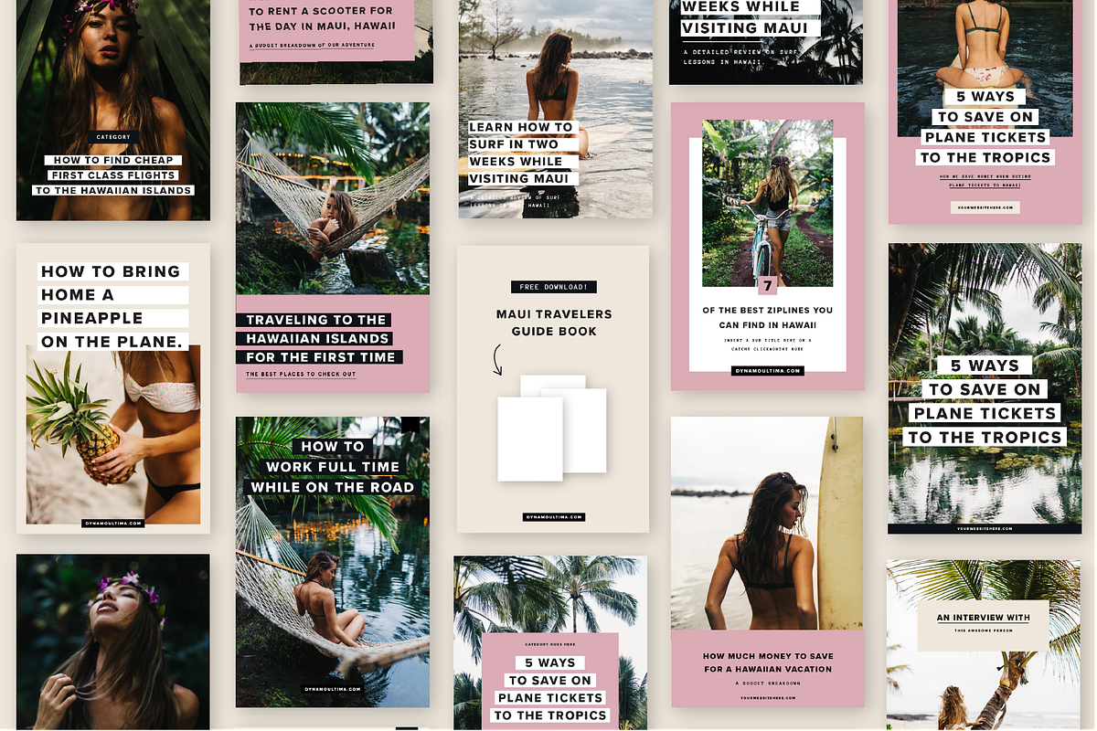 Pinterest Blog Template Canva in Pinterest Templates - product preview 8