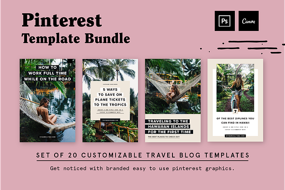 Pinterest Blog Template Canva in Pinterest Templates - product preview 3