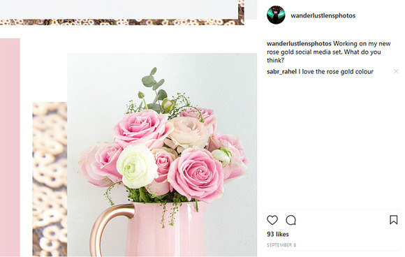 Instagram Puzzle Template -Rose Gold in Instagram Templates - product preview 4