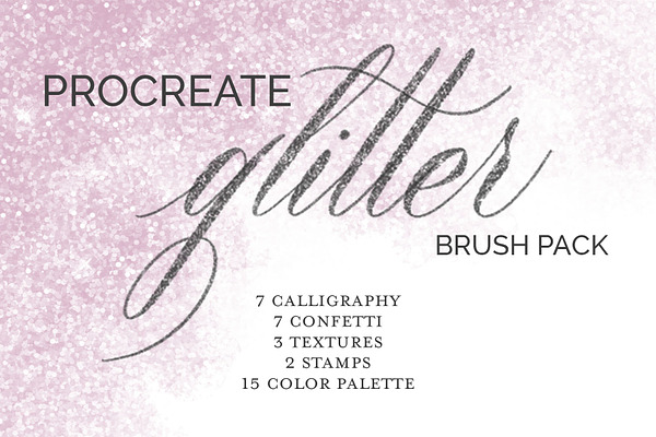 Bright Glitter Brush Pack -Procreate