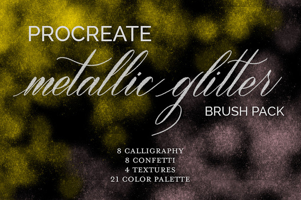 Metallic Glitter Brush Pack