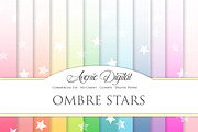 Ombre Stars Digital Paper