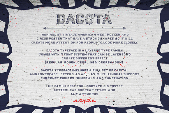 Dacota Layered Typeface + Extras in Serif Fonts - product preview 3