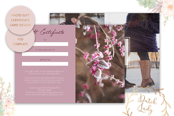 PSD Photo Gift Card Template #21 in Card Templates - product preview 1