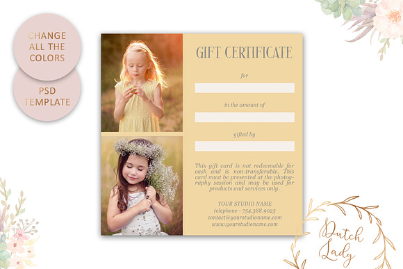 PSD Photo Gift Card Template #11 in Card Templates - product preview 3