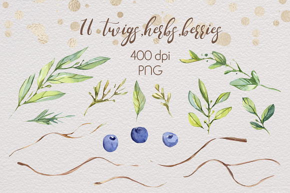 Watercolor collection White Flowers in Illustrations - product preview 2
