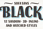 Pack of 12 Hand drawn Black Fonts