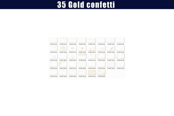 35 Gold Confetti glitter overlay in Add-Ons - product preview 3