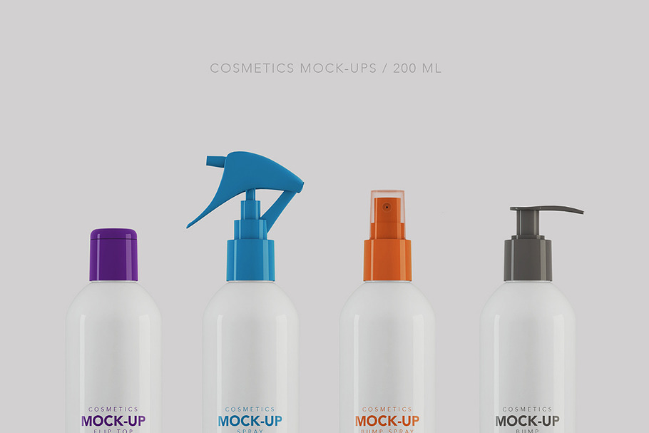 Cosmetics Packaging Mock-up - 200ml in Product Mockups - product preview 8