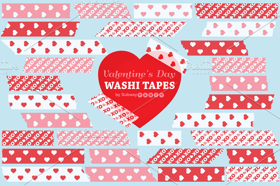 Valentine Pink & Red Washi Tapes