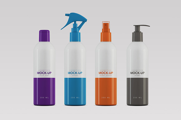 Cosmetics Packaging Mock-up - 200ml in Product Mockups - product preview 5