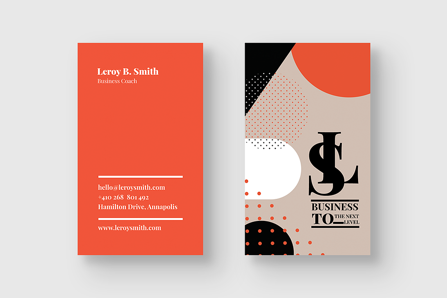 Business Coach Business Card in Business Card Templates - product preview 8