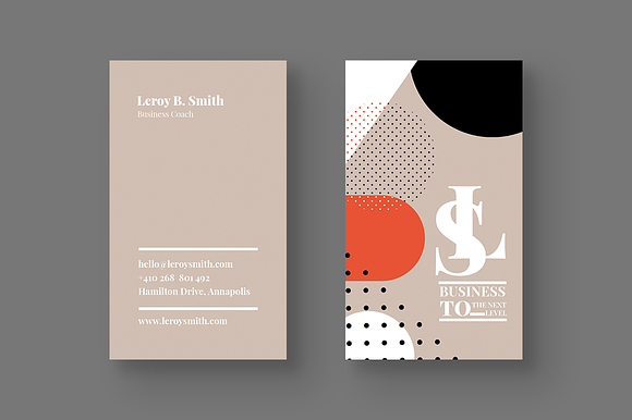 Business Coach Business Card in Business Card Templates - product preview 2