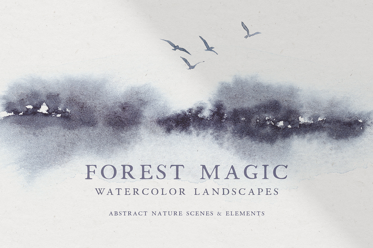 Abstract Watercolor Landscapes in Textures - product preview 8