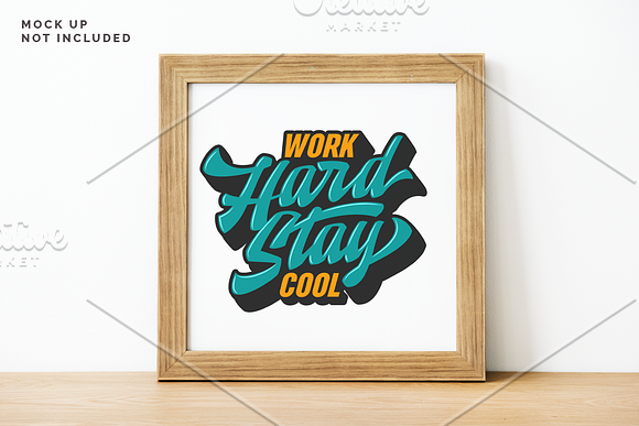 Work Hard Stay Cool Typography in Illustrations - product preview 2