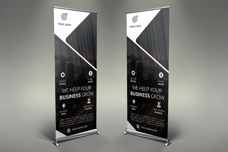 Business - Roll Up Banner in Presentation Templates - product preview 8