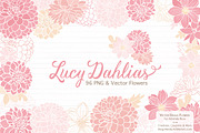 Soft Pink Dahlia Clipart & Vectors