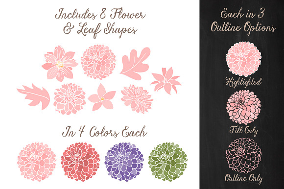 Wildflower Clipart & Vectors in Illustrations - product preview 2