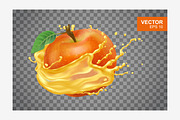 Vector realistic red apple