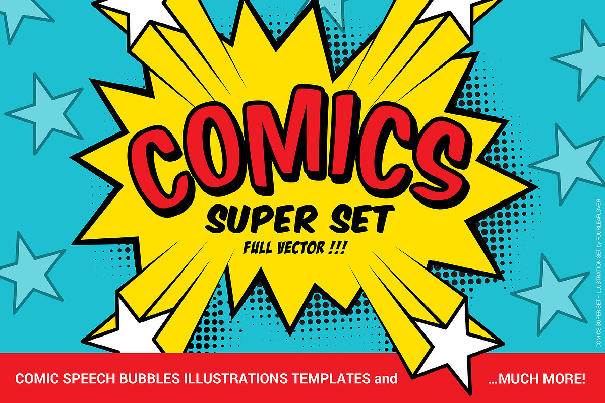 Comic Elements Vector HUGE Set! in Illustrations - product preview 8