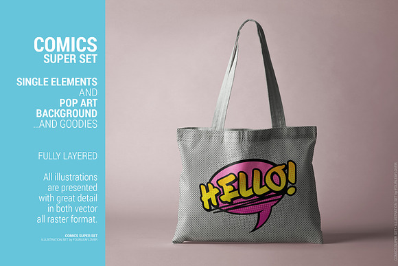 Comic Elements Vector HUGE Set! in Illustrations - product preview 9