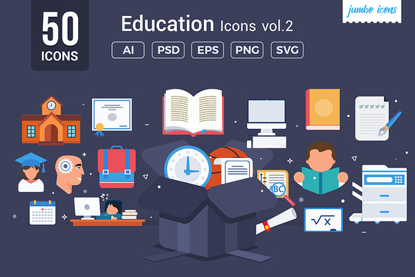 Education Vector Icons V2