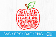 Teacher Apple Quote SVG Cut File